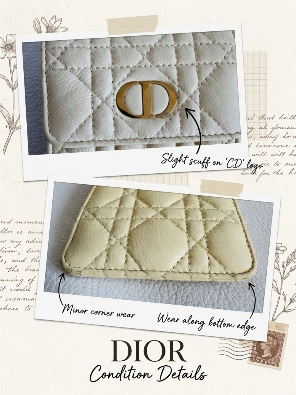 🎡🎡 DIOR Beige Quilted Phone Bag / LV Tropical EPI Twist Lock / New Ferragamo WOC - Picture 4 of 16